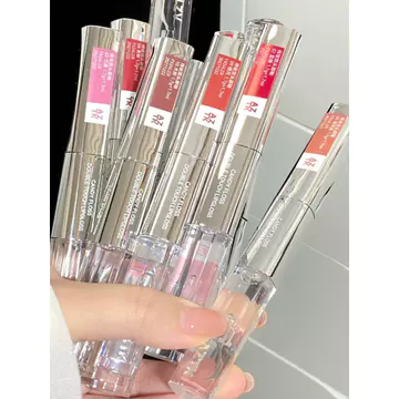 Chúa mùa xuân mùa hè!AZTK Hai Đầu Lip Glaze Matte Lipstick 07 Chống Dính Cup 02 Water Gloss Mirror Lip Gloss Lip Gloss
