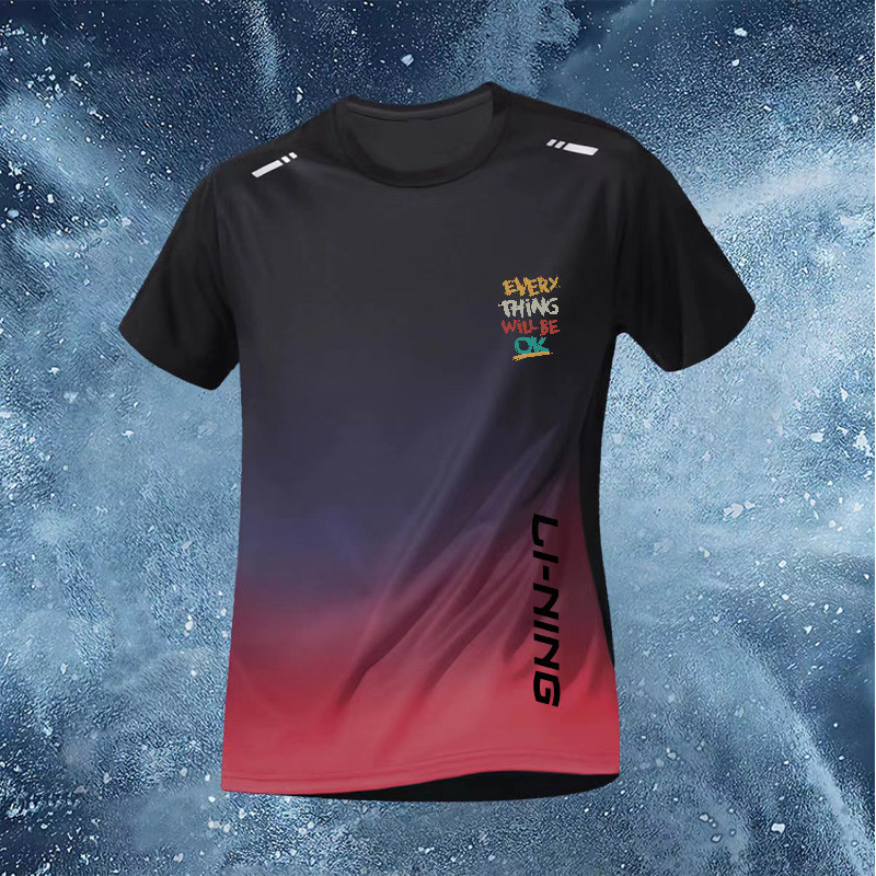 Li Ning Thể Thao Tay Ngắn 2026 Mới Ice Silk Thoáng Khí Nam Nữ Thể Dục Ngoài Trời Đi Xe Đạp Leo Núi Chạy Thể Thao Lưới Nửa Tay Top
