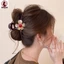 Hoa Hồng Lớn Nhựa Móng Vuốt Tóc Kẹp Tóc Nữ Dày Dài Thanh Lịch Updo Phụ Kiện