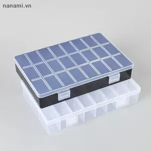 Thiết Thực 24 Lưới Nhựa Hộp Bảo Quản Trang Sức Bông Tai Hạt Vít Hộp Đựng Hộp Đựng Hiển Thị Hộp Đựng [VN]