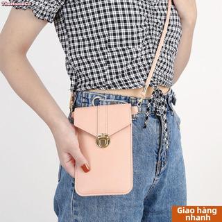 [Hàng về] Ví điện thoại màn hình cảm ứng THEHOMECO, Túi xách đeo vai đa chức năng bằng da PU, Dây đeo có móc đóng Túi đựng điện thoại di động di động