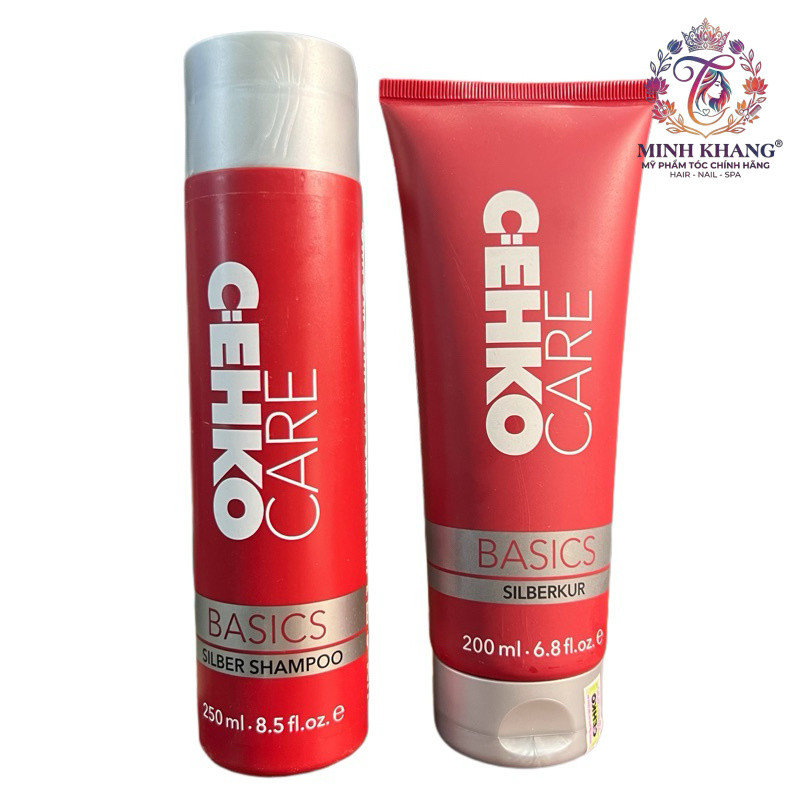 Gội xả khử sắc tố vàng, cho tóc nhuộm tone lạnh Cehko Silber Silver 250ml/200ml [ MK ]