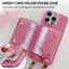 ốp lưng iPhone Áp dụng cho vỏ điện thoại Apple 17 Pro, dây đeo cổ tay iPhone Air, giá đỡ thẻ 17 Pro Max, kẹp tiền, vỏ da