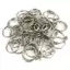 XUAN 50 Chiếc DIY 25 Mm Đánh Bóng Bạc Móc Khóa Móc Khóa Chia Vòng Ngắn Móc Khóa VN