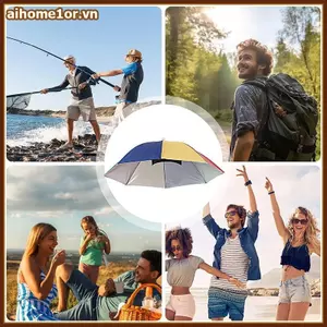 AIHOM Ô Gắn Đầu Có Thể Gập Lại Chống Nước Chống Tia UV Mũ Mưa Chống Nắng Cho Câu Cá Ngoài Trời Cắm Trại Bãi Biển Dành Cho Nam Nữ,
