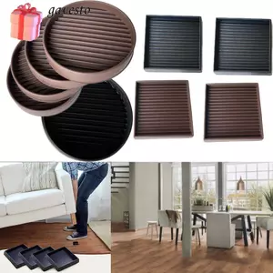 GAVESTO 4 Cái / bộ Đế Lót Đồ Nội Thất, Tấm Lót Nội Thất Cao Su Chống Trơn Trượt, Cốc Vuông Di Động Tròn Ghế / Ghế / Nút Chặn Giường
