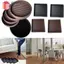 GAVESTO 4 Cái / bộ Đế Lót Đồ Nội Thất, Tấm Lót Nội Thất Cao Su Chống Trơn Trượt, Cốc Vuông Di Động Tròn Ghế / Ghế / Nút Chặn Giường
