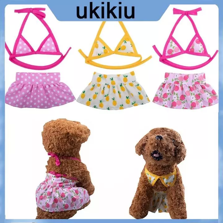 UKI Thú Cưng Chó Bikini Bộ Đồ Bơi Hoa Cho Chó Con Nhỏ Mèo Thời Trang Đồ Bơi Chó Tắm Bộ Đồ Bốn Mùa Đảng Mặc D