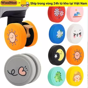 Vỏ bảo vệ bánh xe hành lý WOODNEST, Vali chống trượt chống trượt Vòng bảo vệ bánh xe, Silicone Giảm mài mòn bánh xe Giảm tiếng ồn Hành lý Bánh xe du lịch