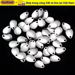 SUNKISSD 50 Chiếc Thìa Kim Loại Bass Sequin Rung Lưỡi Dao
