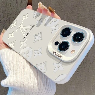 Ốp Điện Thoại iPhone Họa Tiết LV Bạc Nhám,Chống Trầy Xước Bảo Vệ Camera- Tương thích iPhone 17/16/15/14/13/12/11 Pro Max