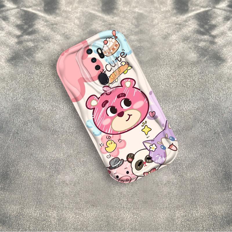 Thích hợp cho OPPO A9 2020 A5 2020 3D Cầm Tay Mềm TPU Lotso Gấu Nữ Vỏ Điện Thoại Chống Sốc