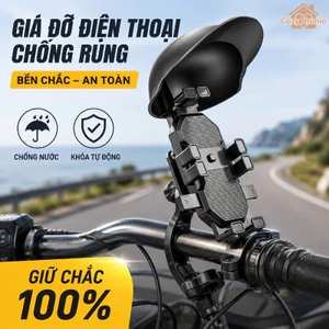 Giá đỡ điện thoại xe máy xe đạp gắn gương chiếu hậu chất liệu ABS che mưa che nắng tương thích