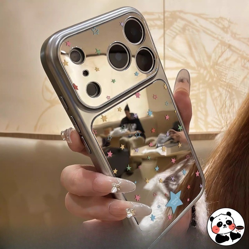 Ốp Điện Thoại Gương Bạc Cho OPPO A6X A6T A6K A6i A6C A5X A5S A5M A5i A3S A2 A1S A1 Pro Plus A60 A58 A57 A57E A57S G 4G Bìa Hoạt Hình Dễ Thương Nhiều Màu Sắc Ngôi Sao Ins Phong Cách Mềm