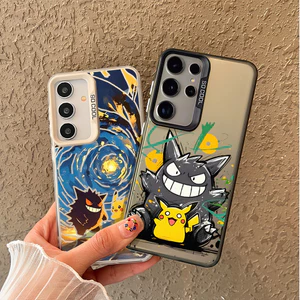 Ốp điện thoại cứng mờ siêu nhỏ "Pikachu Gengar" ‌Dành Cho Samsung S26 Ultra S25 S24 Ultra S25FE S23 Ultra A56 A17S24 + S23 FE S22U S20FE S21 Chống Sốc Samsung Cover