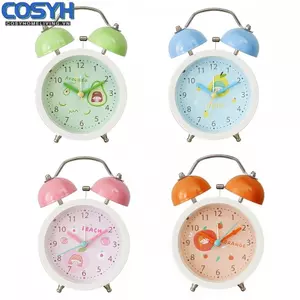 <cosyh>Compact Design Silent Twin Bell Alarm Clock with Convenient Night Light