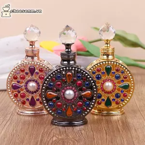 Cheenm 1 12ML Vintage Sang Trọng Kim Cương Giả Thủy Tinh Nước Hoa Chai Chai Bảo Quản Di Động Mỹ Phẩm Rỗng Lọ VN