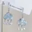 1 Đôi Bông Tai Đám Mây Dễ Thương Pha Lê Xanh Mưa Mây Thả Bông Tai Thẩm Mỹ Kawaii Zircon Tai Bule Bông Tai Quà Tặng Trang Sức Năm Mới [Mina]