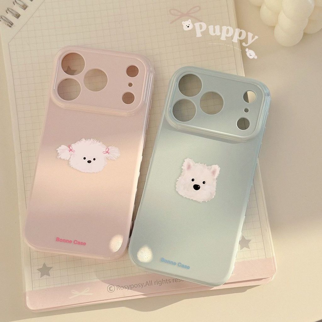 Ốp lưng chó nhỏ đáng yêu cho iPhone17 16 Pro Max/15 Pro Max/14 Pro Max/13 Pro Max độclạ