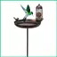 Tắm Chim Cho Bên Ngoài Sắt Trang Trí Khay Nước Retro Có Cổ Phần Vườn Chim Ăn Waterer Cho Sân Vườn Sân jiwvn