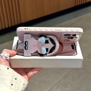 Phim Hoạt Hình Dễ Thương Crybaby Có Thể Gập Lại Gương Đế Điện Thoại Cho iPhone 17Promax 11 12 13 14 15 16 Pro Max 15Plus Silicon Mềm Chống Sốc Nữ Điện Thoại Di Động