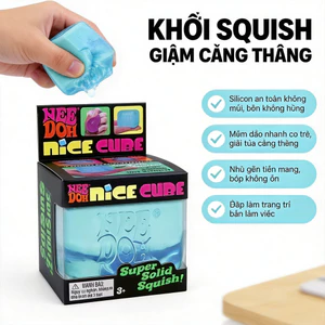 NeeDoh Nice Cube, đồ chơi bóp thú vị, nhiều màu xanh hồng tím, trẻ em tiệc sinh nhật, quà tặng bất ngờ Quà 1/6 hot