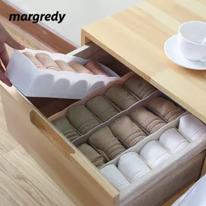 Hộp đựng đồ lót MARGREDY, Hộp đựng quần áo đa chức năng 5 lưới, ngăn bền có thể xếp chồng lên nhau tất