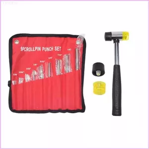 Cinna 13 Bộ công cụ sửa chữa Cuộn chốt đục lỗ có túi và khối băng ghế