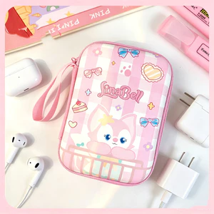 Dễ Thương Linabell Di Động Power Bank Tổ Chức - Túi Bảo Quản Cáp Hai Lớp Cho Du Lịch Túi Tiện Ích Chống Thấm Nước