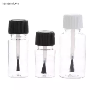 Chai sơn móng rỗng 5/10/15/20/30ml nhựa tái nạp, nắp bàn chải, chống rò, lưu trữ dạng lỏng, DIY [VN]