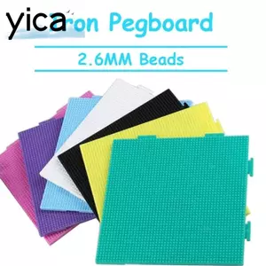 Mẫu tròn chịu nhiệt YICA, Chất lượng cao DIY Make Puzzle Perler Hama Hạt, Sáng tạo 52 * 52 Chấm thủ công ba chiều Trang trí bảng đậu Câu đố giáo dục
