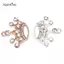 AqToCna 10 Cái / bộ Hợp Kim Pha Lê Nhỏ Vương Miện Quyến Rũ Mặt Dây Chuyền DIY Thủ Công Trang Sức Làm AqToCna