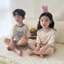 Cuộn Nhỏ Lớn HeyHoney Trẻ Em Xuân Hè Tay Ba Phần Tư Bộ Đồ Ngủ Gia Đình