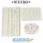 ICUCKO 1 / 3 Khuôn Dập Nổi, Dụng Cụ Làm Bánh Màu Xám Thả Keo Đất Sét Khuôn, Máy Rửa Chén An Toàn Bánh Silicon Trang Trí Hoa Khuôn Nướng Bánh