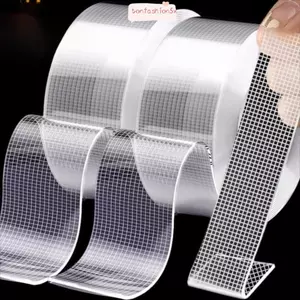 ITRUMPET Keo hai mặt siêu cứng, Băng dính lưới chống thấm nước có thể tháo rời, Băng Nano 1 / 2mm được nâng cấp lại