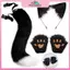 MYPANDA 1 / 3 Chiếc Tai Đuôi Cáo Dễ Thương Paw Găng Tay Sang Trọng Bộ Cosplay Hoạt Hình Triển Lãm Đạo Cụ Tiệc Halloween.
