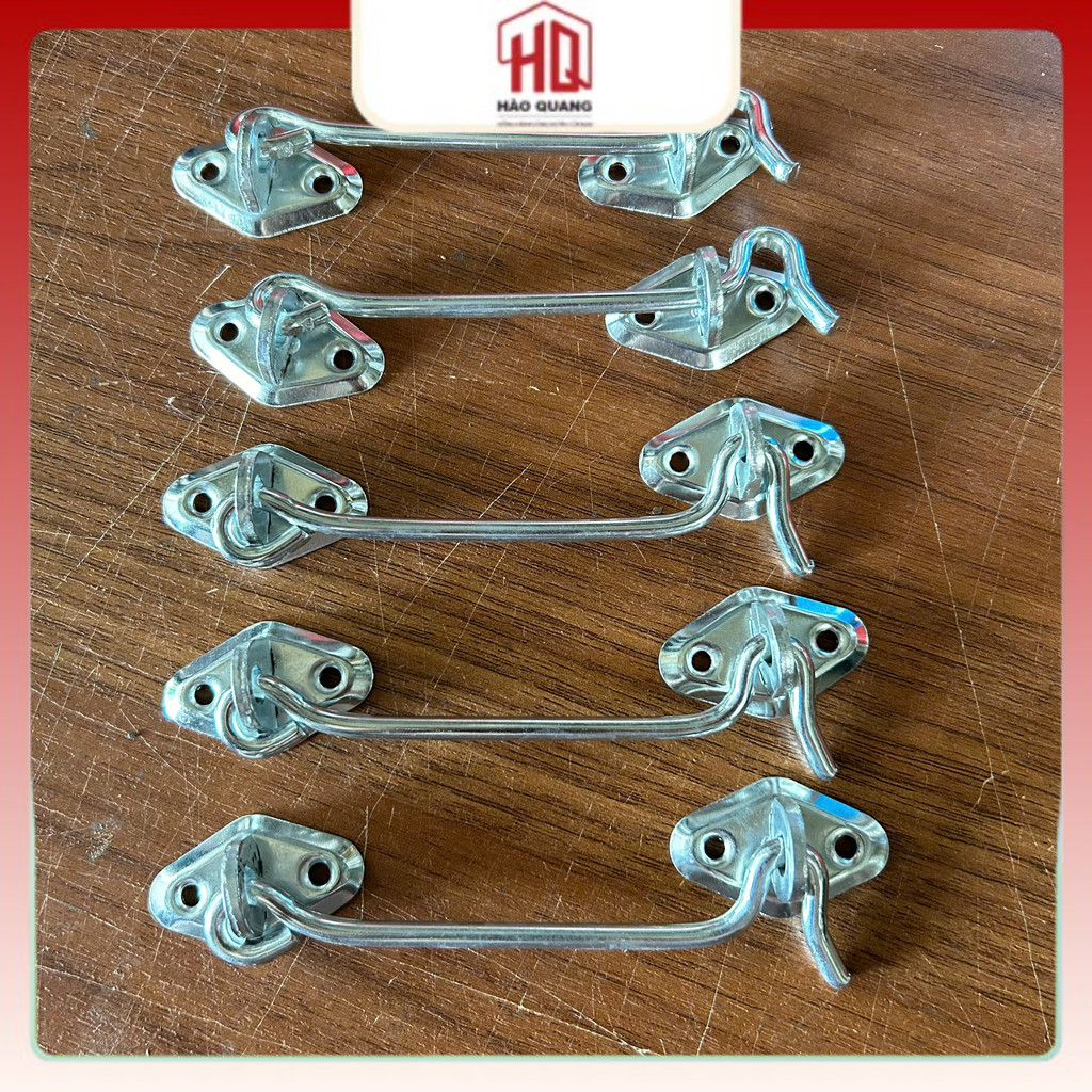 Móc Gió - Thanh Gài Cửa Thép Chống Gỉ - Chốt Gài An Toàn Cửa Sổ/Cửa Tủ/Cửa Gỗ Tiện Dụng