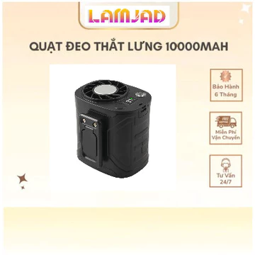 [SALE MẠNH] Quạt đeo thắt lưng pin 10000mah quạt treo eo quạt điều hoà đeo hông đeo cổ thắt lưng dùng 10h