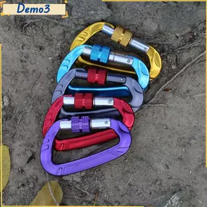Móc chìa khóa hình chữ D, Carabiner an toàn chuyên nghiệp nhiều màu bằng nhôm, Dụng cụ tăng dần ngoài trời 12KN Thiết bị bảo vệ leo núi