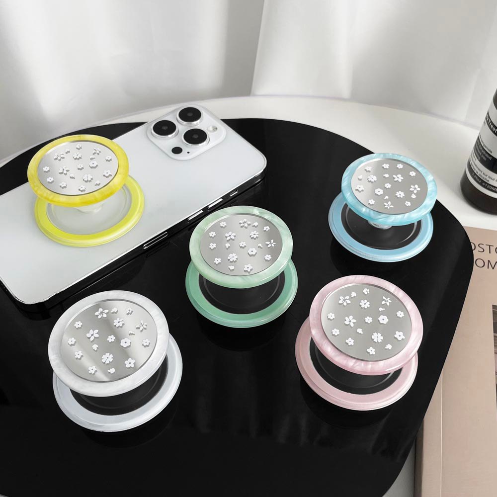 Đế điện thoại có thể gập lại họa tiết gương Popsocket cho điện thoại nam châm