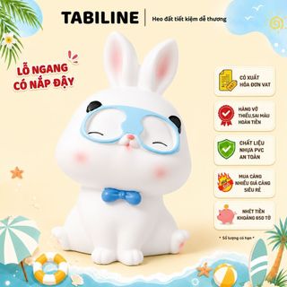 Heo đất nhựa tiết kiệm tiền,trang trí decor thỏ ngọc chống rơi vỡ LDN03-TABILINE