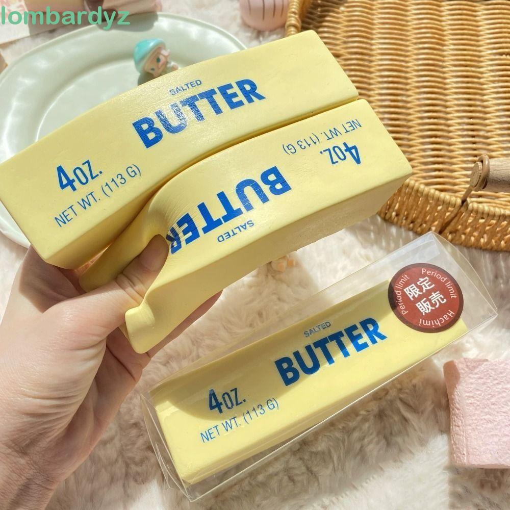 LOMBARDY Soft Slow Rebound Butter Stick, Đồ chơi ép bơ cầm tay chống căng thẳng, Đồ chơi nhào lộn Quà tặng thư giãn Đàn hồi co giãn Thực tế Thanh bơ trẻ em