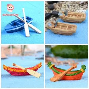 PWSSEND 1 BỘ Mái Chèo Nhân Tạo Micro Phong Cảnh Nhựa Thủ Công DIY Tàu Thu Nhỏ