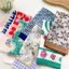Khăn choàng vuông vải lanh Cotton dành cho nữ Thiết kế in nhẹ 58cm Hoàn hảo cho mọi trang phục
