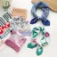 Khăn choàng vuông vải lanh Cotton dành cho nữ Thiết kế in nhẹ 58cm Hoàn hảo cho mọi trang phục
