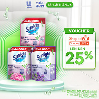Nước Lau Sàn Sunlight Tinh Dầu Thảo Mộc Sạch Bóng  Túi 3,6 KG  Hoa Hạ - Bạc Hà , Chanh sả