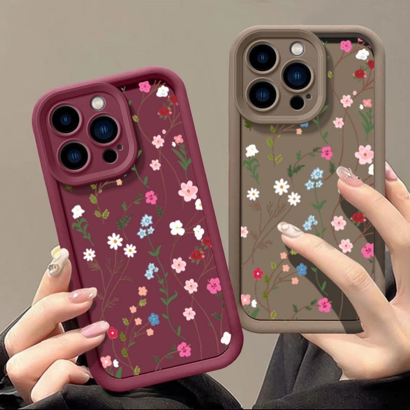 Ốp Điện Thoại Lá Hoa Cho Infinix TECNO SPARK 50 30C 20C 40C 10 20 30 Pro Plus GO 2025 2024 2022 GT 20 10 30 Pro CAMON 50 40 20 30 Pro Vỏ Bảo Vệ Camera Sang Trọng Silicon