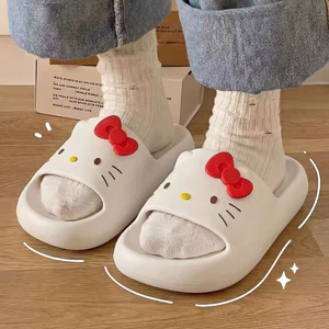 Spike Price Phong Cách Mới Hello Kitty Hoạt Hình Dép Vui Vẻ Dễ Thương Hello Kitty Dép Trong Nhà Chống Trơn Trượt Đế Dày Phòng Tắm Nhà Quà Tặng