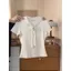 Áo thun ngắn tay thiết kế cổ chữ V chấm bi nữ 2026 Phong cách mới Mùa hè nhỏ Slim-Fit phong cách ngắn Vai chính hãng phong cách Hàn Quốc hàng đầu