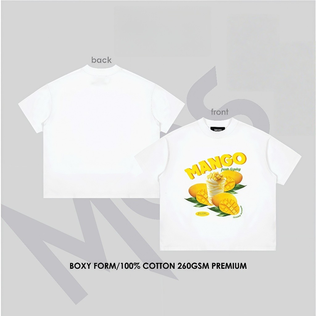 （Giao hàng 24h）Angela "BST FRESH & JUICY" ÁO THUN BOXY TRÁI CÂY MÙA HÈ - ÁO THUN BOXY ĐI BIỂN - COTTON 100% 220GSM